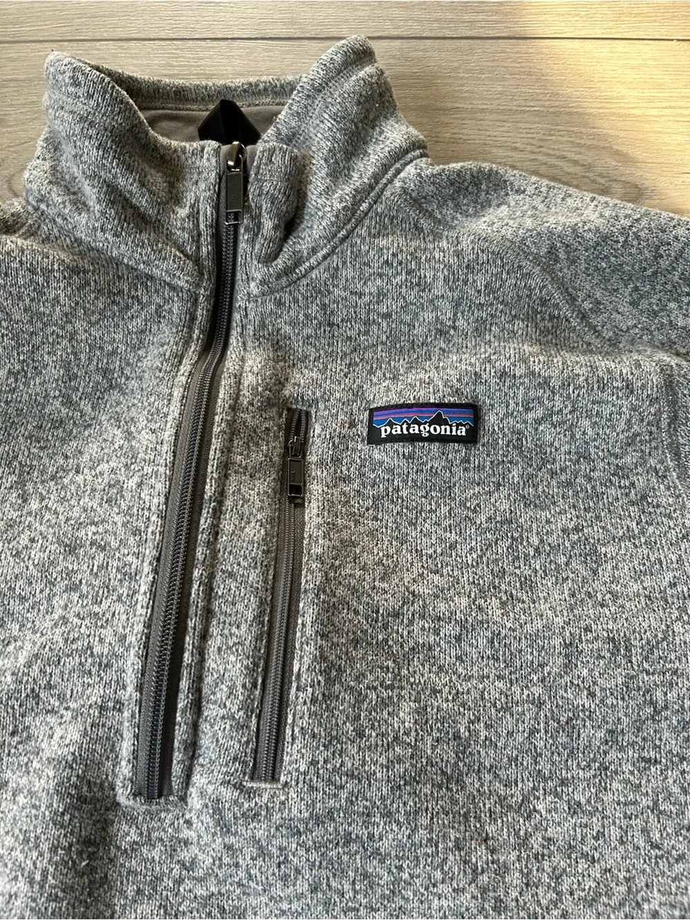 Patagonia Better Sweater 1/4 Zip Fleece Pullover Grey Heather Mens Size Large